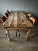 Landelijke eettafel te koop, Huis en Inrichting, Tafels | Eettafels, Ophalen, Gebruikt, 50 tot 100 cm, Landelijk