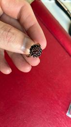 Zilver ring 900 keur granaten verguld 18 mm, Sieraden, Tassen en Uiterlijk, Ringen, 18 tot 19, Gebruikt, Ophalen of Verzenden
