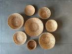 BOHO IBIZASTYLE set rieten mandjes, leuk voor aan de muur!, Mand, Rond, Nieuw, Ophalen of Verzenden