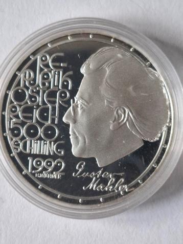 Zilveren 500 Shilling 1992 Oostenrijk Gustav Mahler. PROOF.  beschikbaar voor biedingen