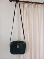 Groene vintage schoudertas, Ophalen, Gebruikt, Groen, Leer