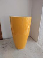 Gele aardewerken vaas, Minder dan 50 cm, Ophalen of Verzenden, Zo goed als nieuw, Geel
