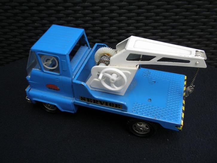 SSS Giant Seven Service blikken sleepwagen, jaren '70 Japan, Verzamelen, Speelgoed, Zo goed als nieuw, Ophalen of Verzenden