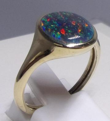 Gouden ring met Australische Opaal (7) - nieuw beschikbaar voor biedingen