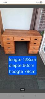 Bureau met 9 lades - Afmetingen zie foto, Ophalen of Verzenden, Gebruikt, Bureau