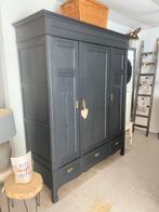 Brocante demontabele 3 deurs kast Noir, Ophalen of Verzenden, 25 tot 50 cm
