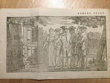 Man met bontmuts, Houtgravures, ZELDZAAM, 1771 beschikbaar voor biedingen