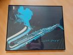 Cool jazz Jim Shick ingelijste poster, Verzamelen, Posters, Rechthoekig Staand, Met lijst, Ophalen of Verzenden, A1 t/m A3