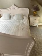 Complete Slaapkamer Inrichting - Bed, Kastje, Spiegel, Lamp, Ophalen, Overige materialen, Gebruikt, Wit