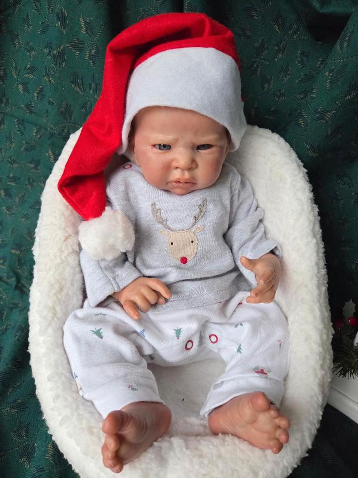 KERSTACTIE: reborn louise, Verzamelen, Poppen, Nieuw, Pop, Levensecht of Reborn, Ophalen of Verzenden