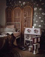 "Tijdelijk gereserveerd" Vintage Rotan Kamerscherm - 3 Luik, Huis en Inrichting, Woonaccessoires | Kamerschermen, Ophalen, Gebruikt