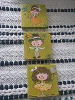 Folklore schilderij met jongetje en meisje, Ophalen of Verzenden