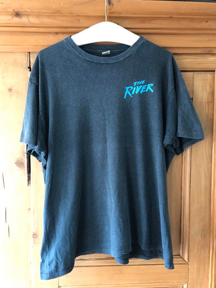 Vintage Bruce Springsteen The River Tour T-shirt, Kleding | Heren, T-shirts, Gedragen, Maat 56/58 (XL), Blauw, Ophalen of Verzenden