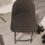 Bar chairs teddy stoff, Huis en Inrichting, Barkrukken, 2 krukken, 60 tot 90 cm, Metaal, Zo goed als nieuw