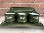 Zand zeep soda rekje donkergroen emaille BK, Antiek en Kunst, Ophalen of Verzenden