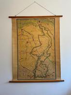 Vintage landkaart schoolplaat Limburg, Antiek en Kunst, Ophalen, Aardrijkskunde