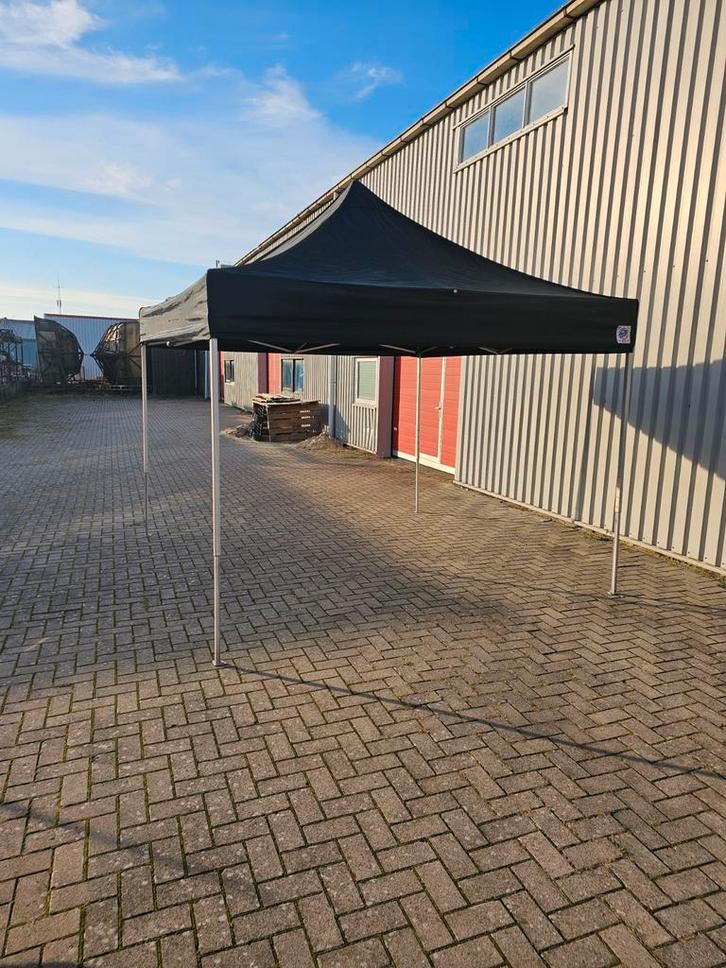 Easy Up Partytent 3x3 - Blauw/Zwart, Tuin en Terras, Partytenten, Nieuw, Partytent, 2 meter of meer, Minder dan 5 meter, Minder dan 4 meter