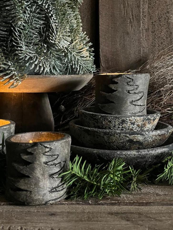 Betonnen windlichtje, Huis en Inrichting, Woonaccessoires | Kandelaars en Kaarsen, Nieuw, Kandelaar, Minder dan 25 cm, Overige materialen