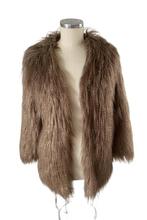 Dry lake fake fur beige bruin fonda jacket jas 36 chcs, Bruin, Ophalen of Verzenden, Zo goed als nieuw, Maat 36 (S)