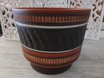 Vintage bloempot sgraffito terracotta Dumler & Breiden ∅22cm, Tuin en Terras, Bloempotten, Rond, Binnen, Ophalen of Verzenden