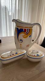 Vintage oude lampetset van porselein, Ophalen of Verzenden