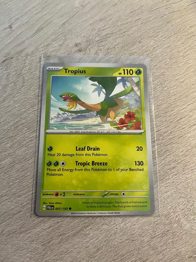 Tropius 007/193 Paldea Evolved - Pokémon Kaart, Ophalen of Verzenden, Nieuw, Losse kaart