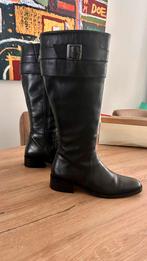Laarzen zwart van leer, maat 37, Hoge laarzen, Zwart, Ophalen of Verzenden, Zo goed als nieuw