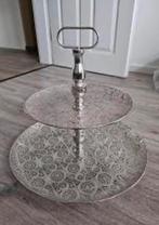 Zilverkleurige grote etagere, Huis en Inrichting, Woonaccessoires | Etagères, Ophalen of Verzenden, Gebruikt