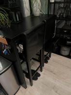 Bartafel met 2 barkrukken - Zo goed als nieuw!, Ophalen, Met voetsteun, Zo goed als nieuw, 90 cm of meer