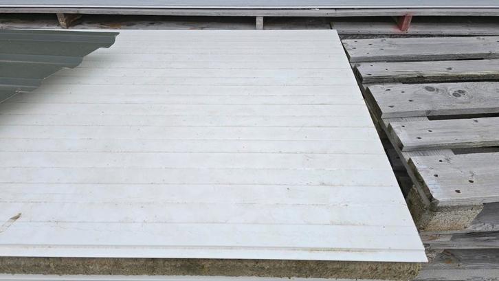 sandwichpaneel  7 stuks 12cm dik 6.15 meter lang, Doe-het-zelf en Verbouw, Platen en Panelen, Zo goed als nieuw, 100 mm of meer