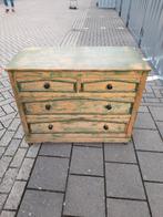 oude eiken commode green-washed, Antiek en Kunst, Ophalen of Verzenden