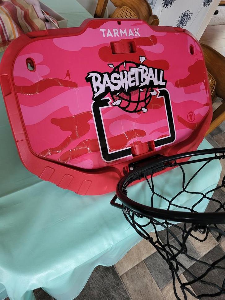 Basketbalnet met bord - Tarmak, Sport en Fitness, Basketbal, Zo goed als nieuw, Ring, Bord of Paal, Ophalen of Verzenden