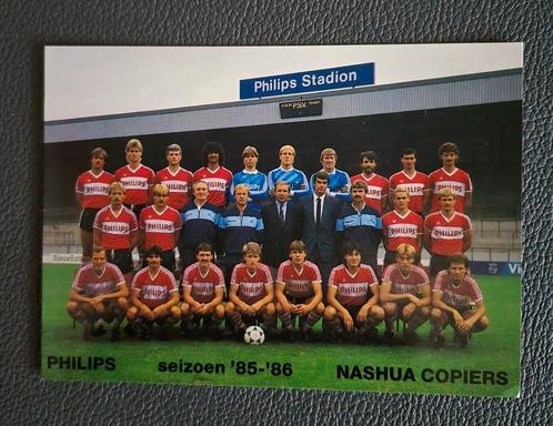 PSV selectiefoto seizoen 1985-1986   /  14,5 x 10,5 cm, Verzamelen, Sportartikelen en Voetbal, Gebruikt, Spelerskaart, PSV, Ophalen of Verzenden