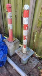 2 afzetpalen 1 met betonvoet , 1 met aluminium voet, Tuin en Terras, Palen, Balken en Planken, Ophalen, Gebruikt, Palen