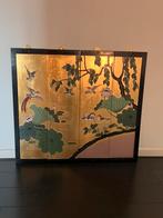 Vintage 4 wandpanelen oosters of chinees panelen, Ophalen of Verzenden