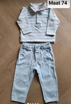 Polo en babyblauwe broek Tutto Piccolo maat 74, Ophalen of Verzenden, Zo goed als nieuw, Jongetje, Broekje