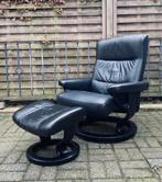 Prachtige Stressless Atlantic relaxfauteuil & hocker, Ophalen of Verzenden, 75 tot 100 cm, Leer