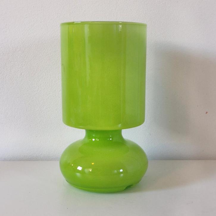Vintage ikea lykta lamp groene mushroomlamp, Huis en Inrichting, Lampen | Tafellampen, Gebruikt, Minder dan 50 cm, Glas, Ophalen of Verzenden
