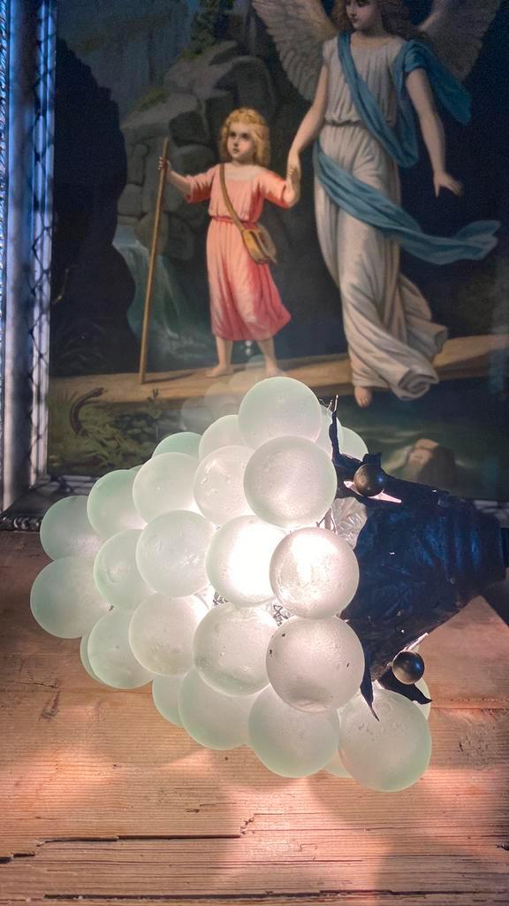 Hanglamp met druiventros (gereserveerd BR), Antiek en Kunst, Antiek | Lampen, Ophalen of Verzenden