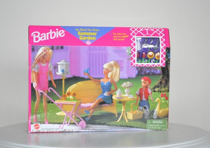 Barbie So Real So Now Summer Garden tuinset (Mattel, 1998), Verzamelen, Poppen, Nieuw, Pop, Ophalen of Verzenden