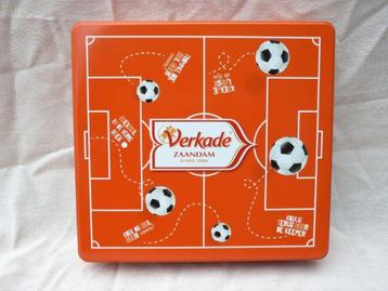 Verkade voetbal competitie koekblik 2015. (Leeg). Zaandam. beschikbaar voor biedingen