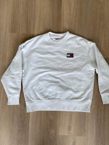 Witte Tommy Jeans trui, maat L beschikbaar voor biedingen