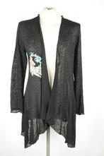 Versierd zwart damesvest zonder sluiting. Mt M. Cotton Club, Kleding | Dames, Truien en Vesten, Maat 38/40 (M), ., Zwart, Ophalen of Verzenden