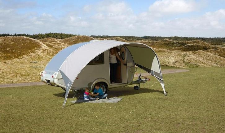 GEBRUIKT! T@b FiXon2 isabella creme zonneluifel €312,99, Caravans en Kamperen, Caravan accessoires, Gebruikt, Ophalen of Verzenden