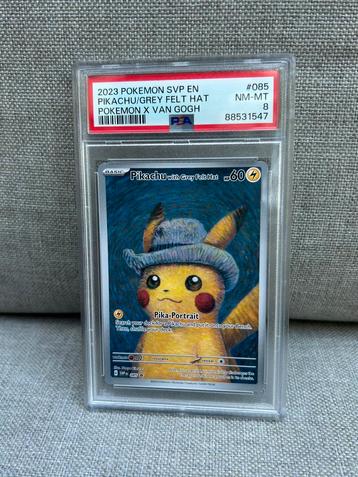 Pokemon -PSA 8 graded kaart- Pikachu van Gogh beschikbaar voor biedingen