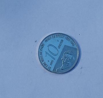 Zilveren 10 gulden, 1995, Hugo de Groot beschikbaar voor biedingen