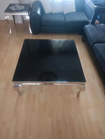 Salontafel van chroom met Glasplaat beschikbaar voor biedingen