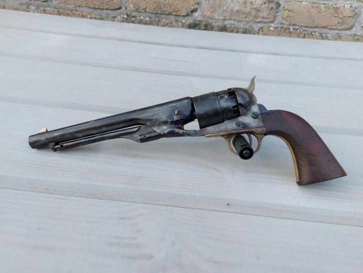 COLT BREVETE ARMY 1860 belgie antiek, Antiek en Kunst, Antiek | Overige Antiek, Ophalen of Verzenden