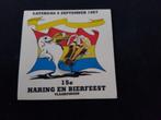 Sticker 15e Haring en bierfeest Vlaardingen 1987, Ophalen of Verzenden, Nieuw, Overige typen