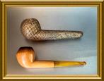 Oude meerschuim pijp in foedraal, Ophalen of Verzenden